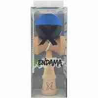 Kendama X Originala, Profesionala, Flippy, din Lemn, Rubber Grip, 18 cm, Albastru/Negru