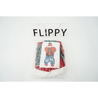 Costum Craciun, Flippy, Spiridus, rosu-verde, 7 - 9 ani, catifea