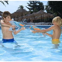 Pistol cu Apa pentru Copii, Rezervor, Pentru Piscina/Plaja, Flippy, 6ani+, Albastru, 4 duze, 900ML
