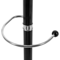 Cuier metalic 5Five cu 12 carlige si suport umbrele, otel si marmura, 182 cm, negru