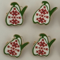 Set 12 Brose Martisor pentru Copii, Jolie, Model Ghiocel cu Motiv Traditional, Multicolor
