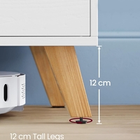 VASAGLE Comoda pentru TV de pana la 65 inch, cu 2 usi si raft reglabil, 40x140x50 cm, alb