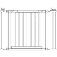 Poarta de siguranta Safety Gate pentru scari, ajustabila, din lemn cu structura otel, 96-103cm, negru maro