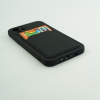 Husa protectie Vafy cu suport card compatibila cu Apple iPhone 11 Negru