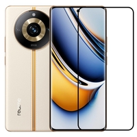 Folie Sticla Securizata, Vafy, Compatibila cu Realme 11 Pro, Full Glue, Margini Negre, Transparent