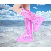 Protectie Incaltaminte pentru Ploaie si Noroi, Flippy, Impermeabila, Talpa Antiderapanta, cu Fermoar si Capsa, Inaltime 40 cm, Marime L 38-39, Roz