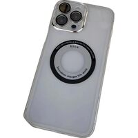 Husa protectie MagSafe TPU, Vafy, pentru iPhone 13 Pro, cu decupaj logo, Folie Sticla Camera, Transparent