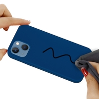 Husa protectie Vafy compatibila cu Samsung A11 Liquid Silicone Case Albastru inchis
