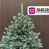 Brad artificial Christmas Deluxe by Sersimo, Alaska Select verde argintiu, integral 3D, 180 cm