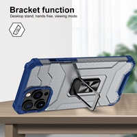 Husa de protectie Vafy compatibila cu Apple iPhone 13 Pro Max Acrylic Armor cu suport Albastru