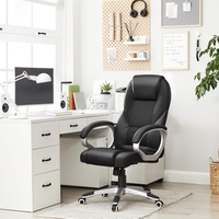 SONGMICS Scaun de birou ergonomic, reglabil pe inaltime, functie balans, tapitat piele sintetica, 54x50x122 cm, nergu