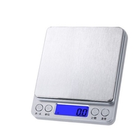 Mini Cantar Electronic, Vafy, pentru Alimente/Bijuterii, max 3 Kg, 2 x AA, 12.7 x 10.6 x 1.9 cm, Gri