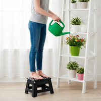 Scaun inaltator multifunctional tip scara, antiderapant, 22 cm, maxim 150 kg, negru