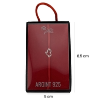 Martisor Bratara Argint 925, Jolie, Model Inima cu infinit, Martisor de 1 Martie, cu Snur Rosu, Argintiu