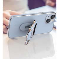 Husa de Protectie TPU 2in1, Vafy, pentru Apple iPhone 14, Astronaut cu Suport, Antisoc, Rezistenta la Impact, Protectie Camera, Albastru