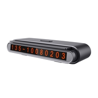 Suport Numar de Telefon pentru Parcare Auto, Flippy, Suport pentru Numarul de telefon, Banda glisanta pentru Ascundere, Banda Adeziva Inclusa, 120 x 48 x 24 mm, Cifre Rosii, Negru