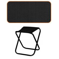 Scaun pliabil pentru camping sau pescuit, cadru metalic, maxim 100 kg, 26x26x34 cm, negru