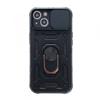 Husa de protectie Vafy compatibila cu Apple iPhone 13 Defender Model 4 cu suport,Negru