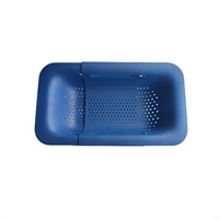 Cos pentru Scurgere Chiuveta de Bucatarie, Flippy, Plastic, Telescopic, 36x20x5 cm, Albastru
