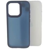 Husa de Protectie, Vafy, pentru iPhone 15 Pro, Satin Matte, din PC, Albastru