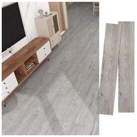 Set 36 Placi Autoadezive pentru Pardoseala, Vafy, din PVC, Impermeabil, Ignifug, Usor de Curatat, Dimensiune Placa 91.44 x 15.24 cm, Grosime 1.5 mm, Acoperire 5 m2, Model 3, Gri
