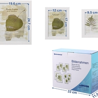 SONGMICS set rame foto 10 buc, 28x24 / 21x16 / 18x13 cm, alb, montaj perete sau birou, MDF si plastic