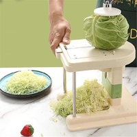 Razatoare de Varza, Flippy, Manuala, din PP+Otel Inoxidabil, 19 x 17 x 19 cm, Latime Ajustabila, Alb/Verde