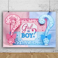 Banner pentru Petrecere, Vafy, Model Girl or Boy, Tematica Gender Reveal, 150 x 100 cm, Albastru Roz
