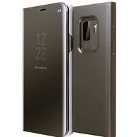 Husa de Protectie, Flippy, pentru Samsung Galaxy A50, Capac Oglinda, din Plastic, Negru