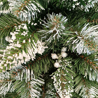 Brad artificial Christmas Deluxe by Sersimo, Crystal nins cu merisoare, 2D, 180cm