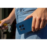 Husa de Protectie, Vafy, pentru Huawei Mate 50 Pro, Liquid Silicone, cu Microfibra pe Interior, Protectie Antisoc, Compatibil Incarcare Wireless, Albastru