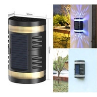 Lampa solara LED decorativa cu lumina bidirectionala Flippy, IP65, 1.2V, 600mah, 15.1 x 9 x 6 cm, material ABS, multicolor