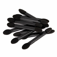 Set 20 de Aplicatoare Machiaj, Flippy, 2 Capete, 6.2 cm, din Poliuretan si Burete, Negru