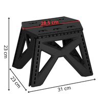 Scaun inaltator multifunctional tip scara, 100 kg, compact, cu maner, 23x31x23 cm, negru