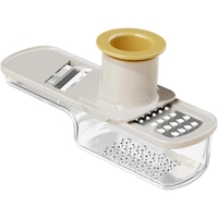 Razatoare Manuala, Vafy, cu Recipient de Stocare, pentru Legume, din Plastic si Otel Inoxidabil, Multifunctionala, Alb