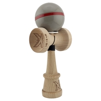Kendama X Originala Silken, Profesionala, Flippy, Cupe Mari KING SIZE V3, Super Sticky, Gaura in Baza, Rulment Metalic, din lemn 18 cm, Ata 62/65 cm, Ice Gri
