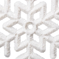 Decoratiune brad fulg de zapada, set 3 bucati, 8cm, alb