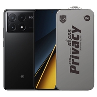 Folie de Protectie pentru Xiaomi Poco X6 Pro, Vafy, Sticla Securizata ESD Antistatica, Super-X Privacy OG, Margini Negre, 0.30 mm, Transparent Inchis