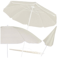 Umbrela de plaja pliabila cu inclinare reglabila, diametru 160 cm, bej
