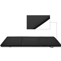 Saltea fitness groasa pentru antrenamente gimnastica, pliabila, 180x60x5cm, negru