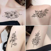 Set 30 Tatuaje Temporare, Flippy, pe Baza de Apa, Model 1, Negru