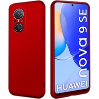 Husa Matte TPU pentru Huawei NOVA 9 SE, Vafy, Silicon Slim, Protectie Antisoc, Rosu