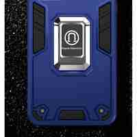 Husa Iron Warriors pentru iPhone 14 Pro Max, Vafy, Hybrid Ring Holder Kickstand, Albastru inchis