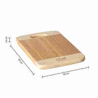 Tocator 5Five din bambus cu maner, pentru taiere sau servire, 30x20 cm, maro natur