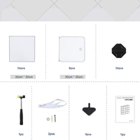 SONGMICS Organizator modular 93x31x93 cm, 9 cuburi cu usi, plastic si cadru metalic, alb