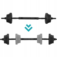 Set de greutati multifunctionale transformabil in gantere, kettlebell, haltera, total 40 kg