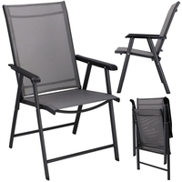 Scaun de gradina metalic, pliabil, 95x57x66cm, maxim 150kg, gri