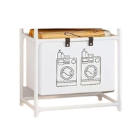 Cos de Rufe, Flippy, 1 Cos, Cadru de Otel Inoxidabil, 97 x 44 x 57 cm, Alb