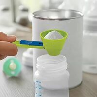 Lingura pentru Proteine, Vafy, Lingura cu Palnie Culisanta, Lingura Dozator pentru Lapte Praf si Suplimente, 12.5 cm, Verde