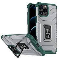Husa de protectie Vafy compatibila cu Apple iPhone 13 Pro Acrylic Armor cu suport Verde Inchis